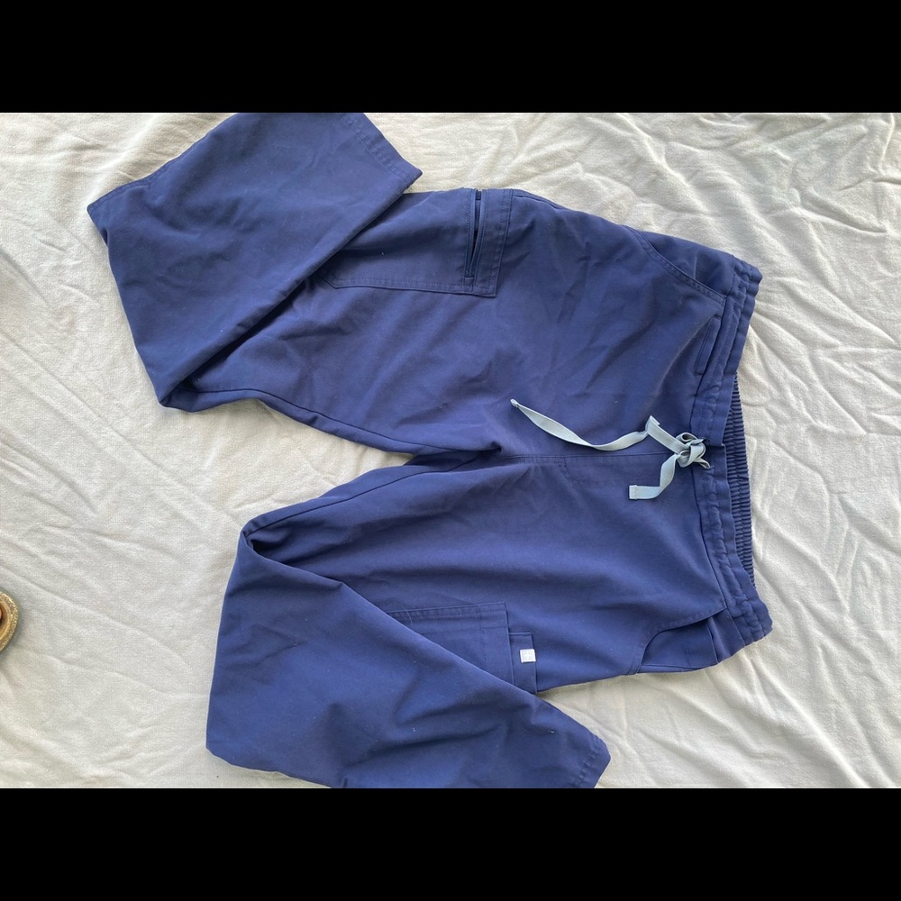 Figs navy blue scrub set